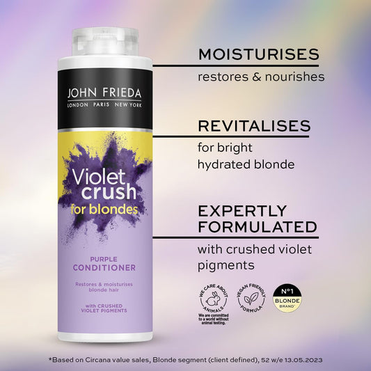 John Frieda Violet Crush Purple Conditioner for Blonde Hair 500ml
