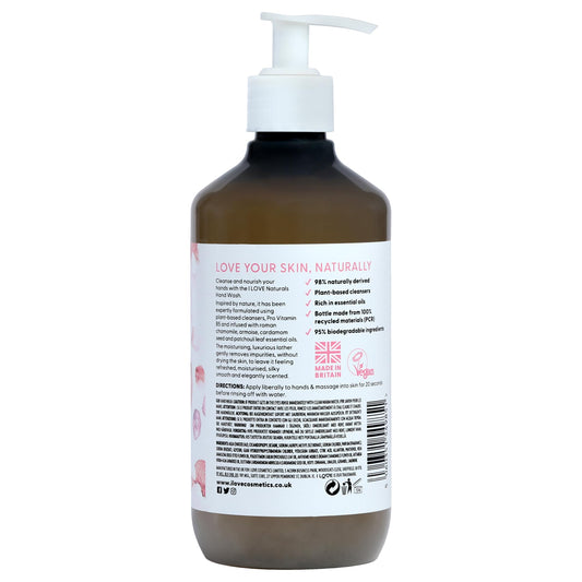 I LOVE Naturals Rose & Argan Hand Wash - Natural Essentials Oil Formula