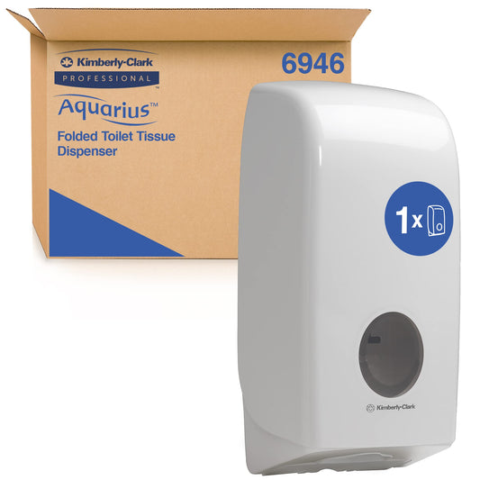 Aquarius Folded Toilet Tissue Dispenser 6946 White Single Sheet