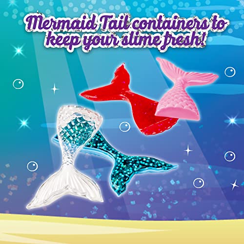 Original Stationery Mermaid Slime for Girls, 35 Pieces to Make DIY Glow in The Dark Slime with Lots of Glitter Slime Add Ins, Great Mermaid Gifts for Girls 9-12