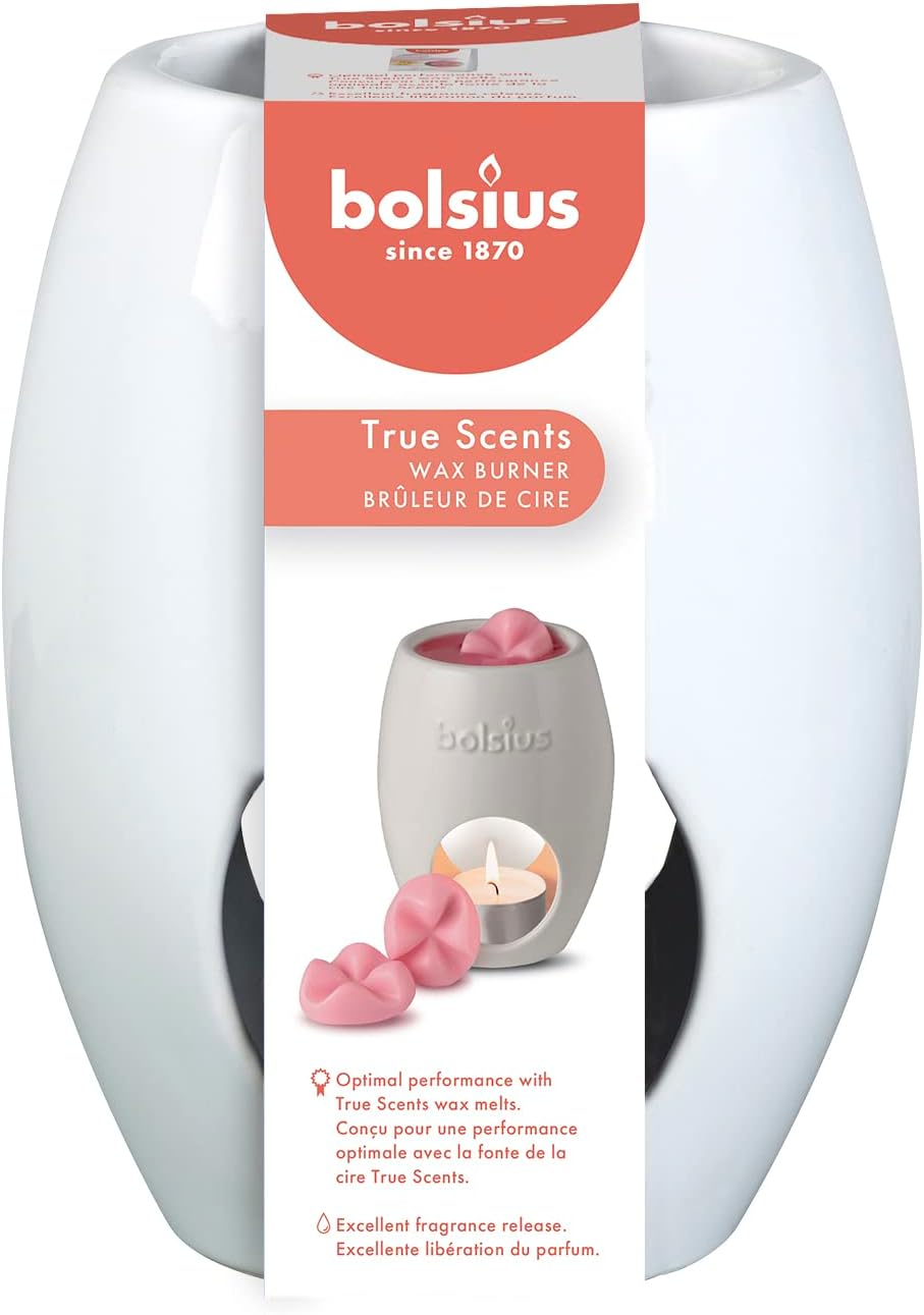 Bolsius Oil Burner Ceramic Wax Melt Warmer Tea Light - 2 Pack