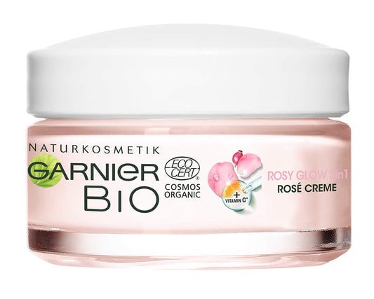 Garnier Bio Rosy Glow 3-in-1 Rose Cream 50ml - Youthful Glow