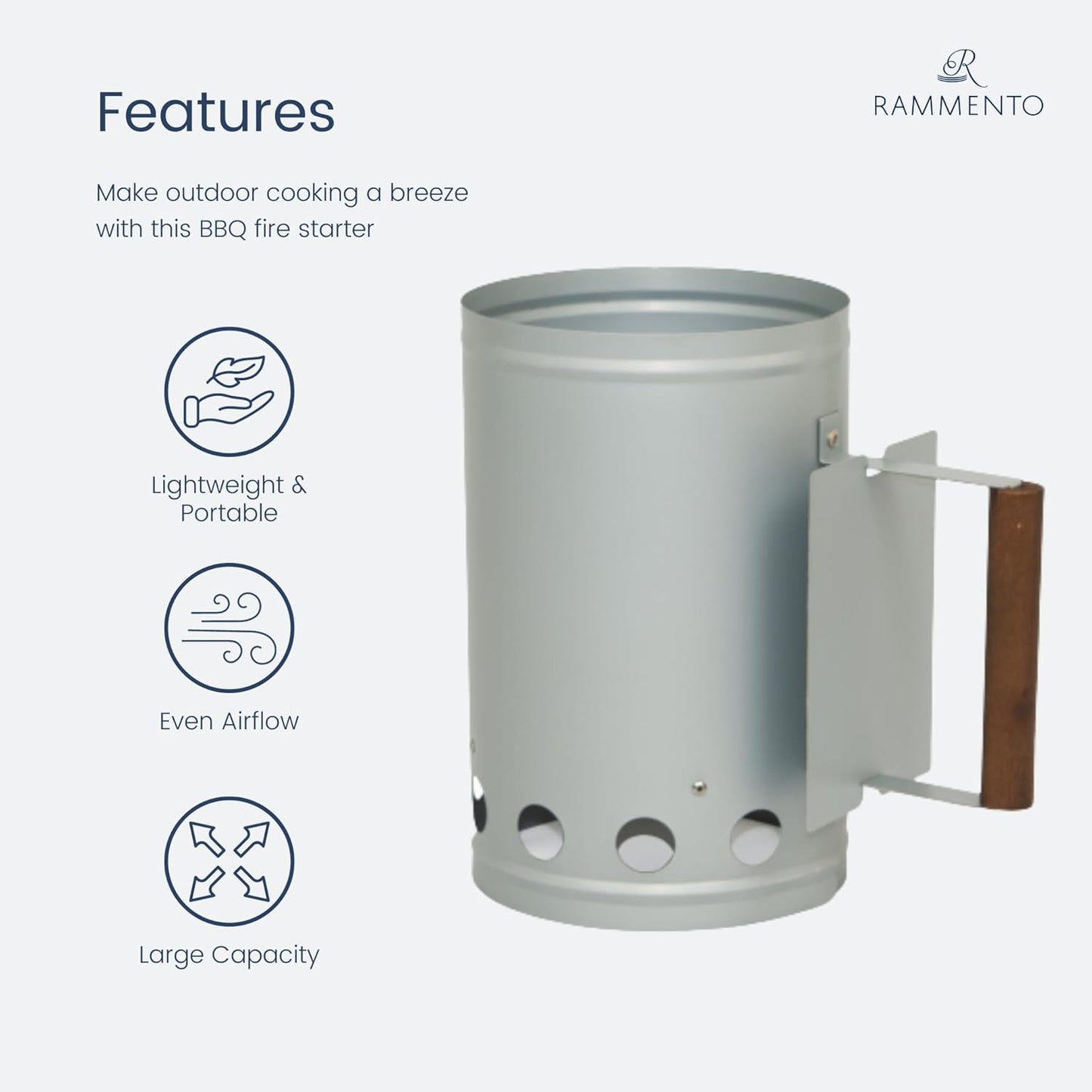 27cm Extra Large Charcoal Chimney Starter
