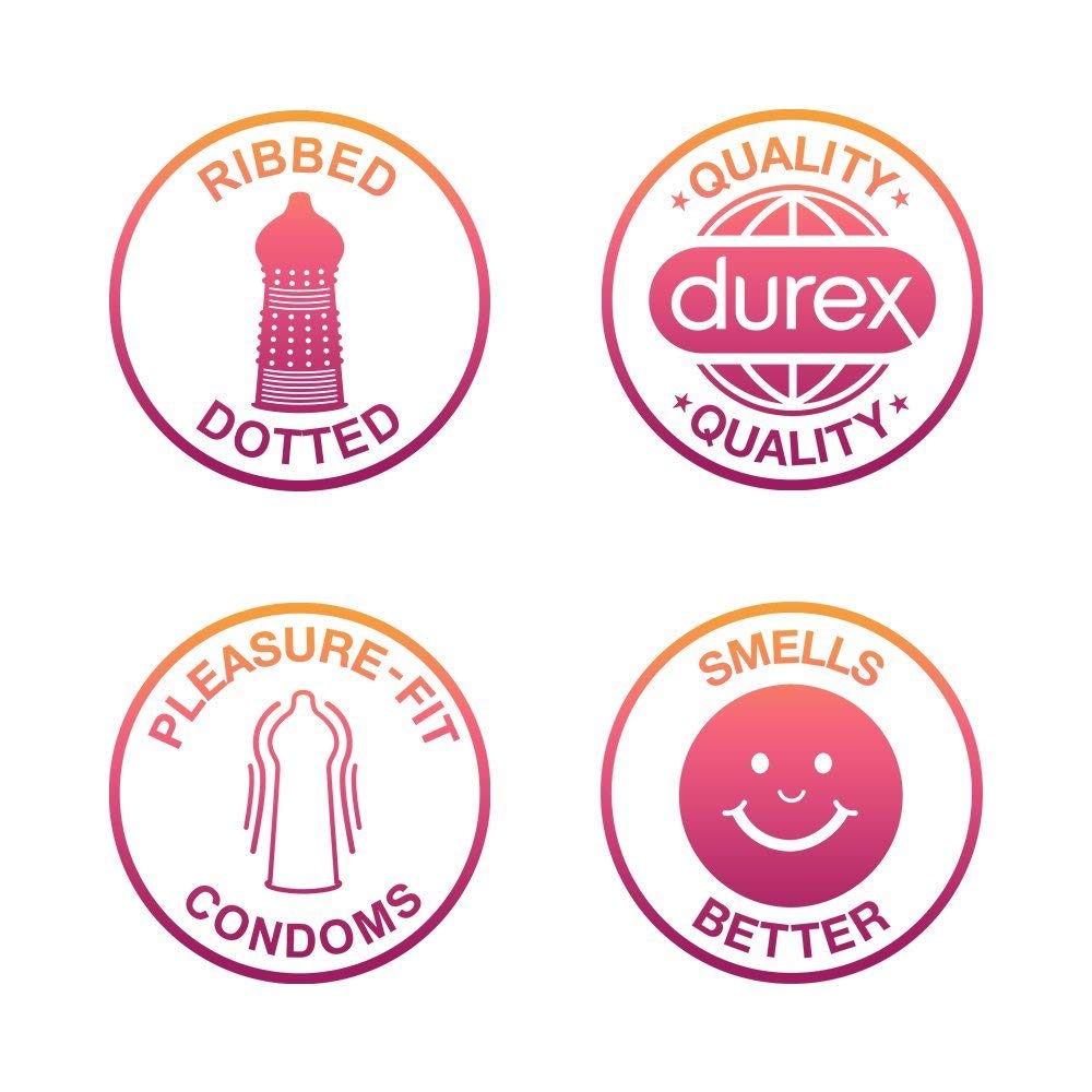 Durex Pleasure Me Condoms - 24 Pack for Ultimate Sensation