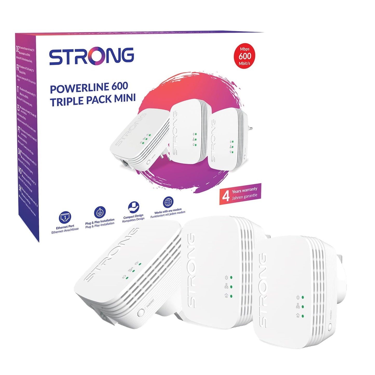 Strong POWERL600TRIMINIUK Powerline Adapter AV600 Kit