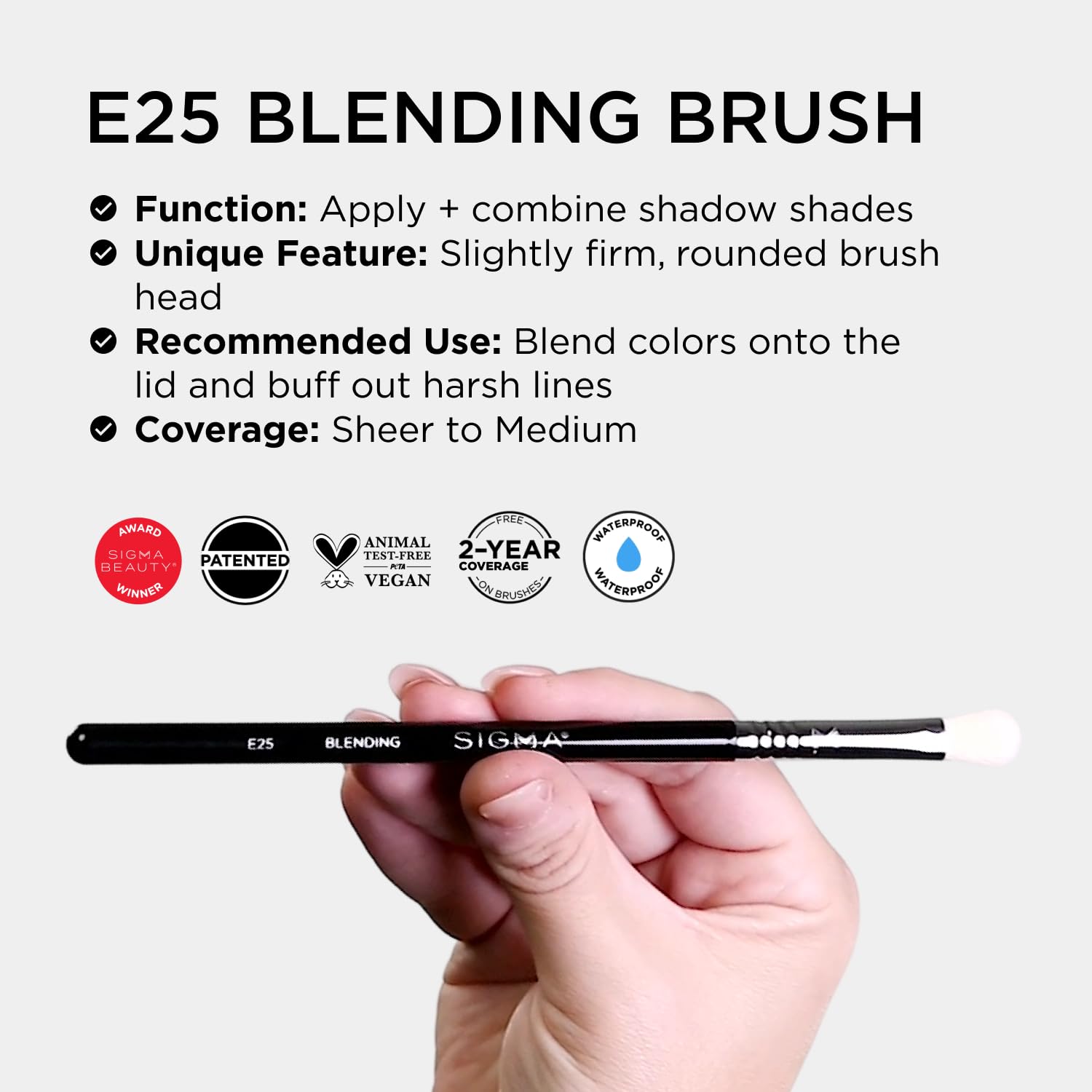 Sigma Beauty Blending Brush with Antimicrobial Synthetic Fibers