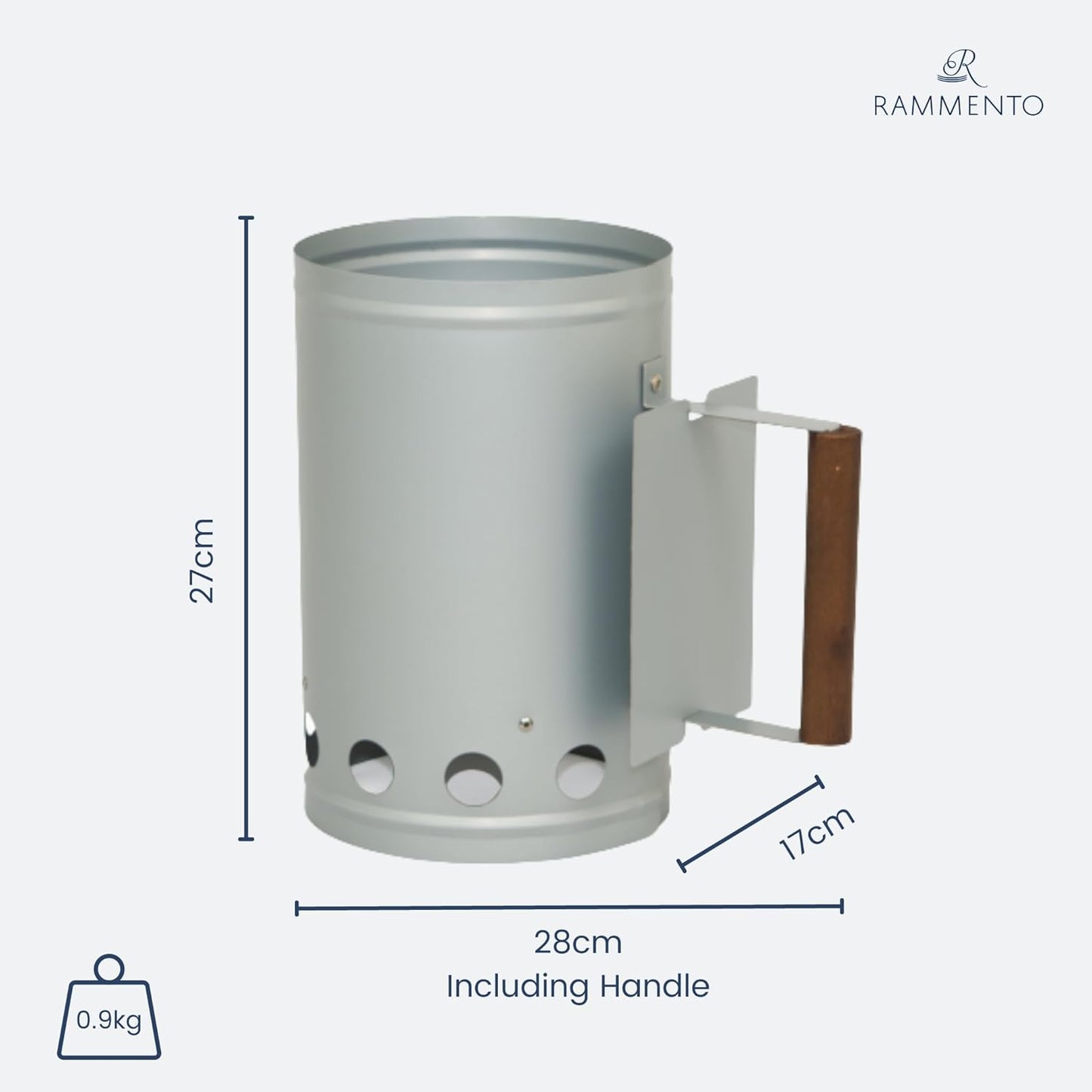 27cm Extra Large Charcoal Chimney Starter