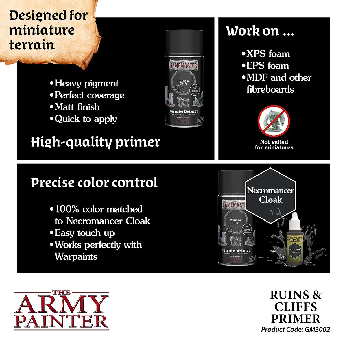 Army Painter GameMaster Terrain Primer Ruins & Cliffs 300ml