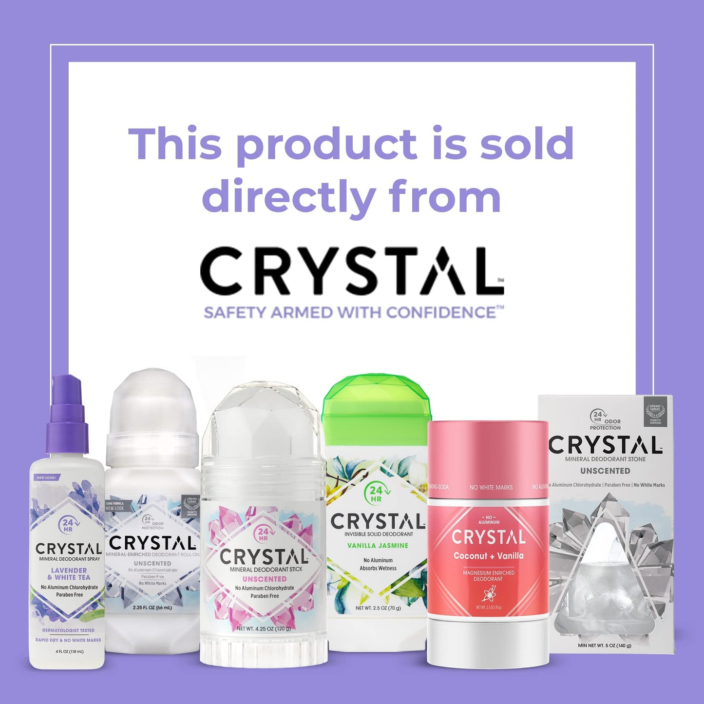 Crystal Essence Mineral Deodorant Roll-On - Lavender & Tea