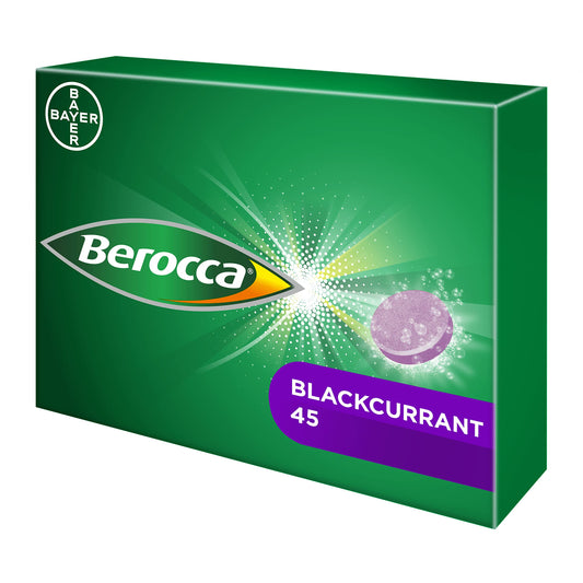Berocca Blackcurrant Vitamin C Effervescent Tablets, 45 Count