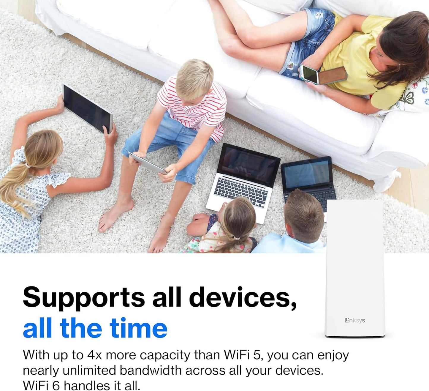 Linksys Velop MX8400 Tri-Band Whole Home Mesh WiFi 6 System