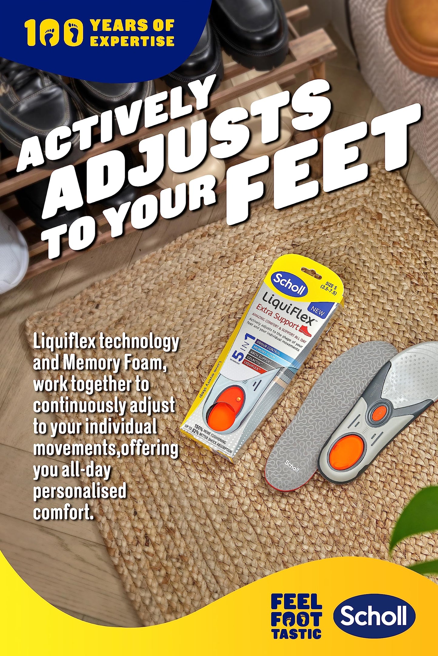 Dr. Scholl's LiquiFlex Extra Support Women's Insoles UK 3.5-7.5