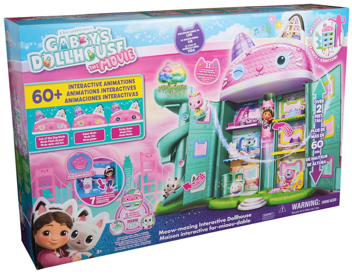 Gabby's Dollhouse Movie Meow-mazing Interactive Dollhouse with Lights & Sound