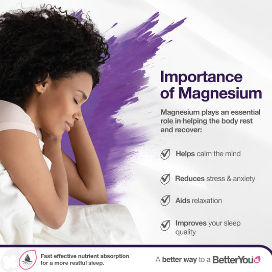BetterYou Magnesium Sleep Body Spray 100ml - Zechstein Magnesium Chloride Night Spray