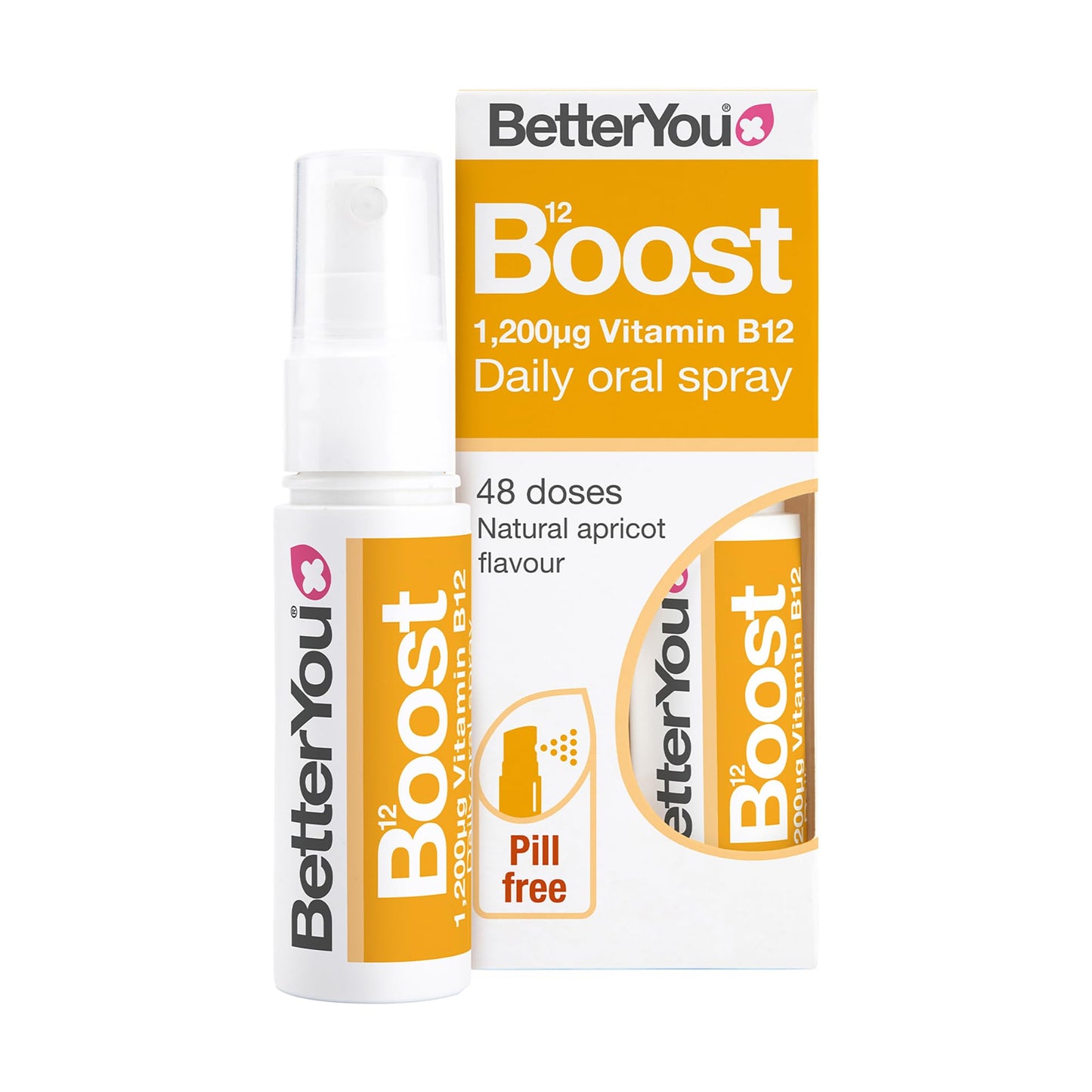 BetterYou Vitamin B12 Oral Spray 25ml - High Strength Methylcobalamin B12 Supplement