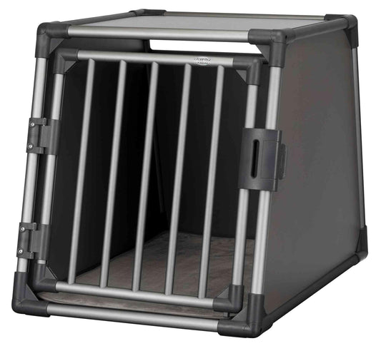 Aluminium Sturdy Dog Transport Crate Medium in Graphite 22 × 24 × 29" by TRIXIE