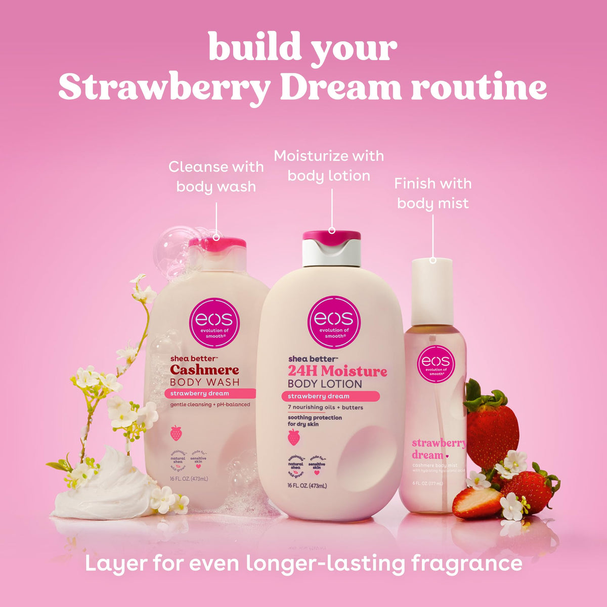 eos Shea Better Strawberry Dream Body Lotion 473ml