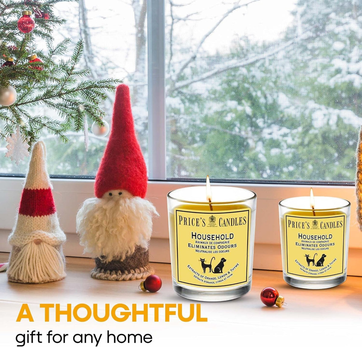 Price's Candles Set of 3 Fresh Air Odour Removing Jar Candles, Household & Pet