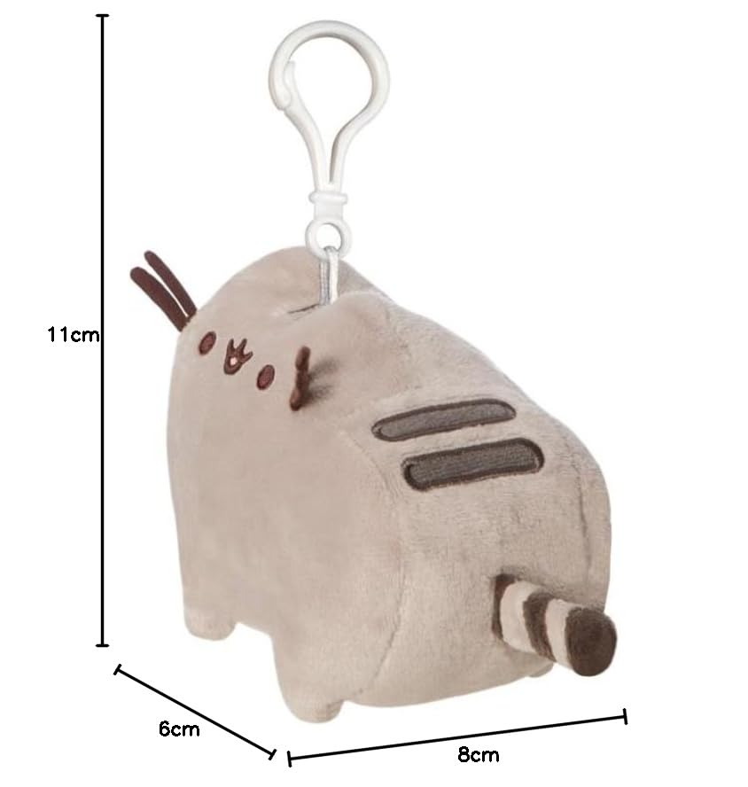 Aurora Classic Pusheen Keyring Soft Toy Grey 8cm