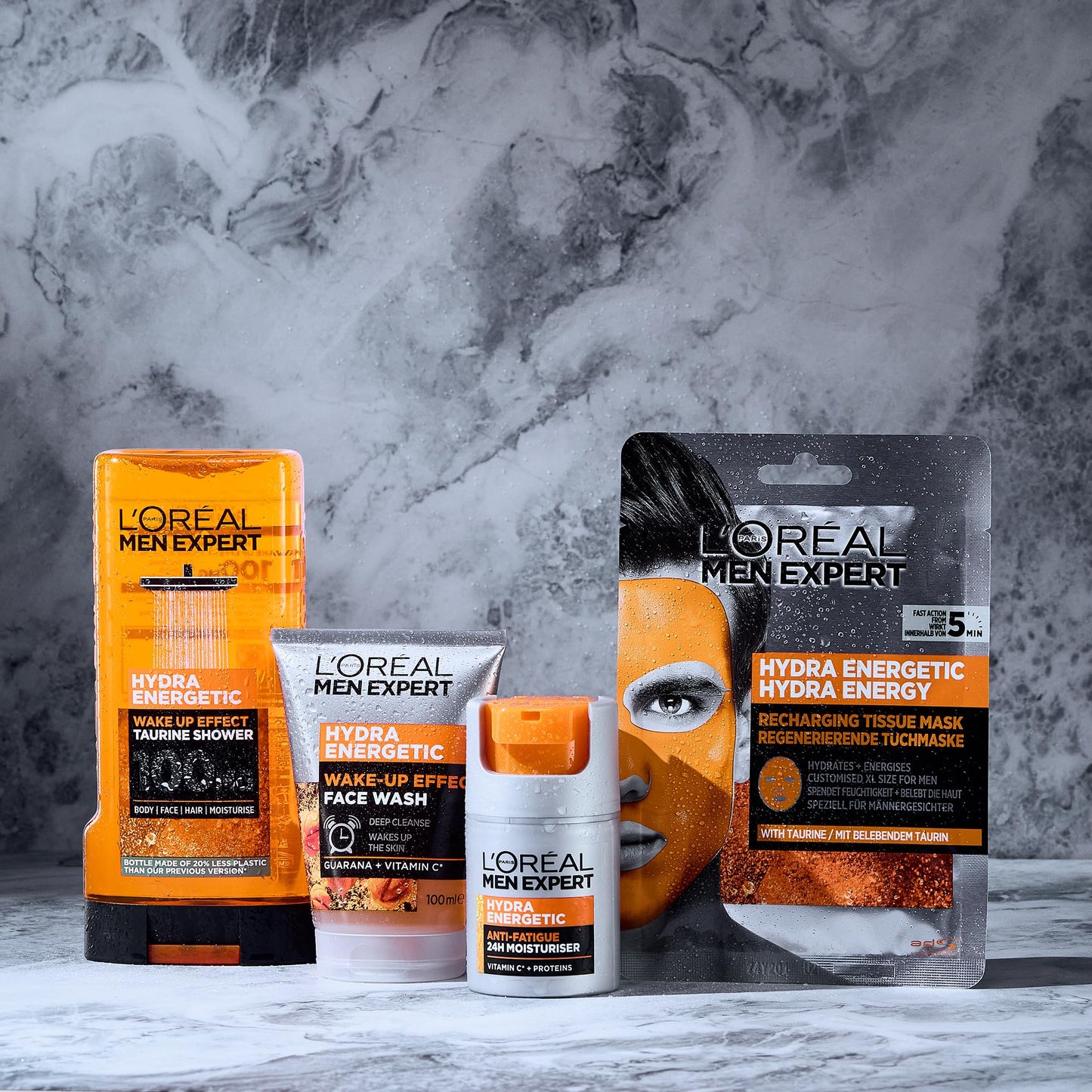 L'Oreal Men Expert Gift Set for Men, Hydra Energetic Washbag 5 Piece Set