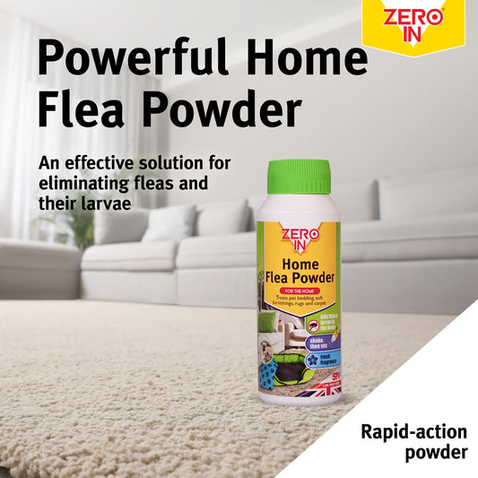 Zero In Home Flea Powder 300g - Controls Fleas & Larvae