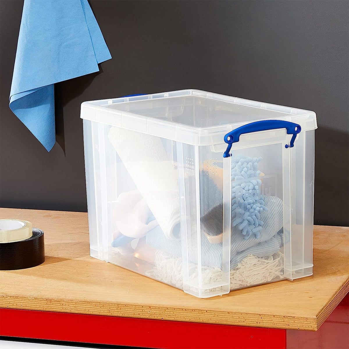 Really Useful Box 19 Litre Clear Plastic Storage Box with Locking Lid