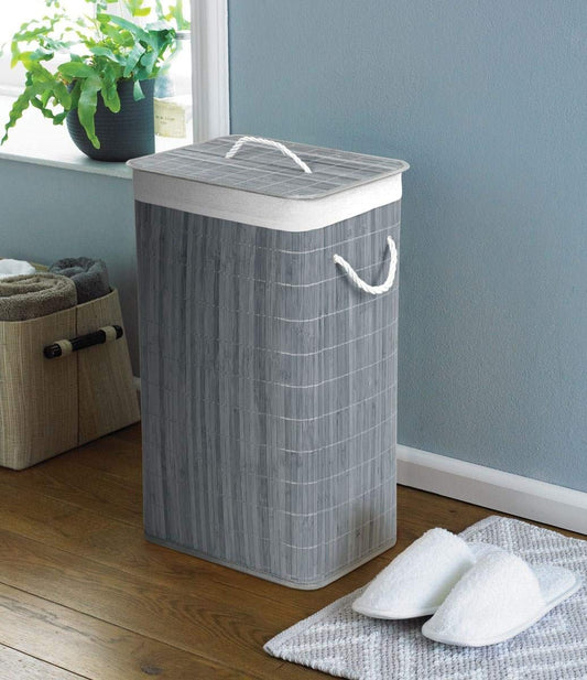 COUNTRY CLUB 124024870 Bamboo Grey Eco-Friendly Hamper Laundry Basket with