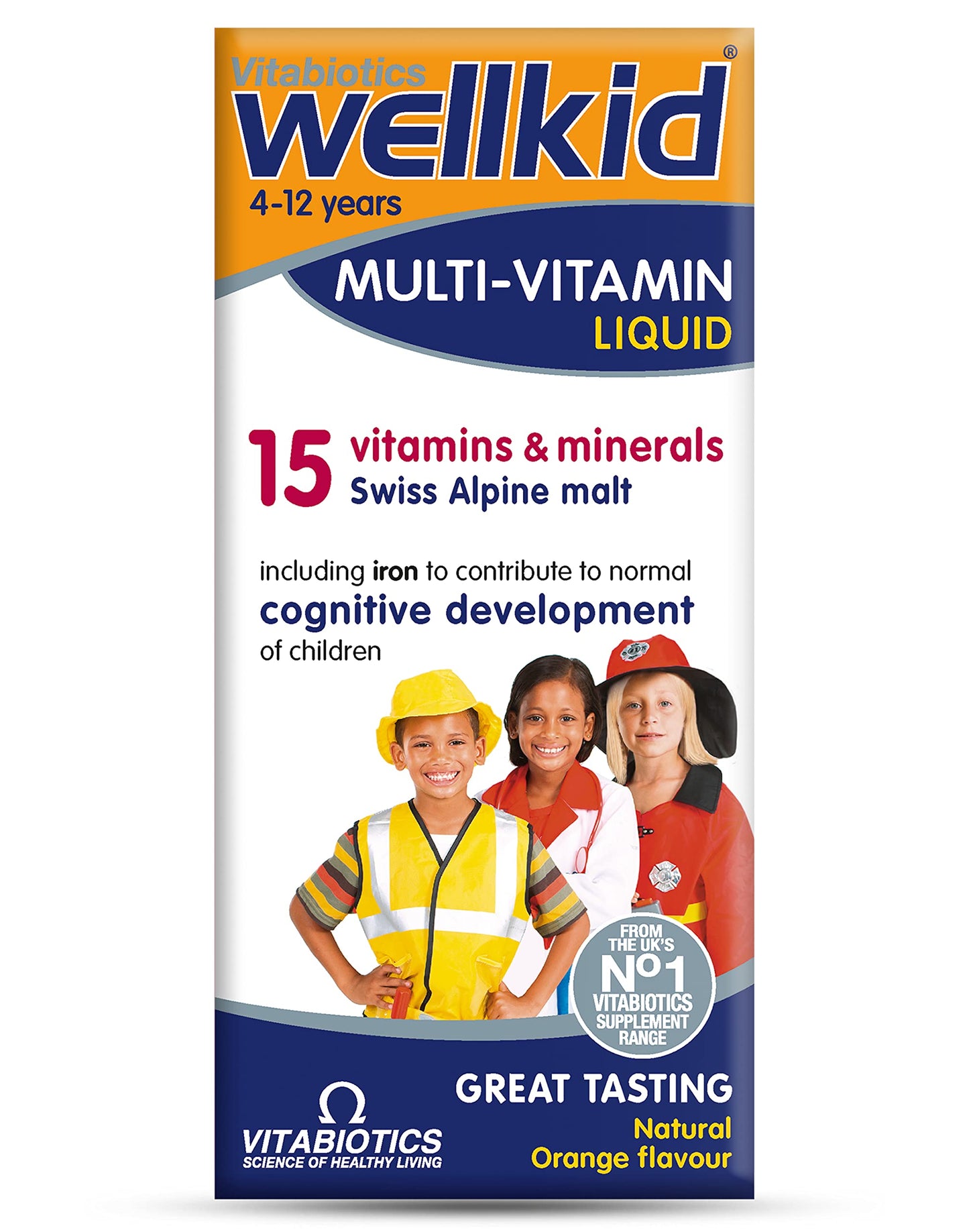 Wellkid Multi-Vitamin Liquid 150ml Vitabiotics Kids 4-12yrs Vitamins Supplement