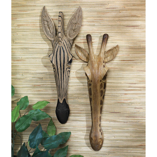 Design Toscano Giraffe Animal Mask Wall Sculpture - African Savannah Art
