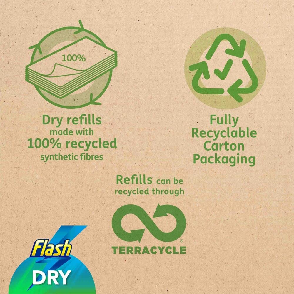 Flash Speedmop Dry Refill Pads 40 Count - Floor Cleaning Dry Mop Refills