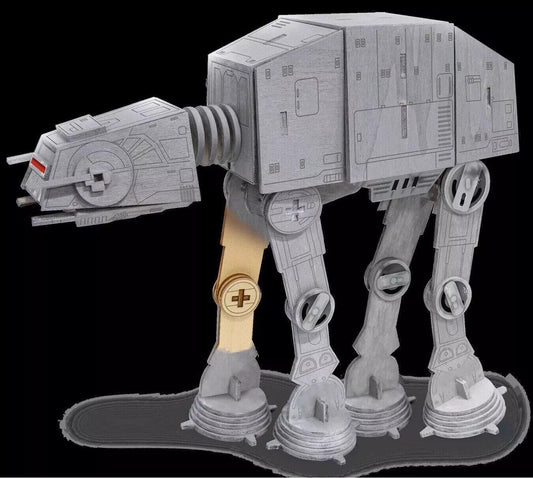 Star Wars AT-AT Walker 3D Wooden Model Kit - Build & Paint Fun