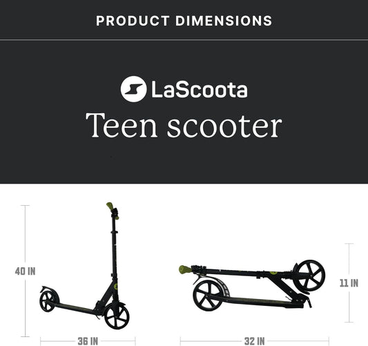 Lascoota Foldable Adult Scooter - Also Great as a Scooter