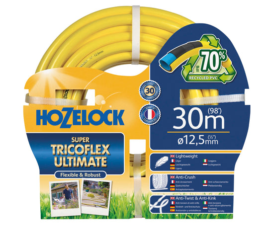 Hozelock Ultimate 30m Hose Pipe, Hozelock Rotating Sprinkler Pro 314m & Jet Spray Gun 2674 Bundle Set