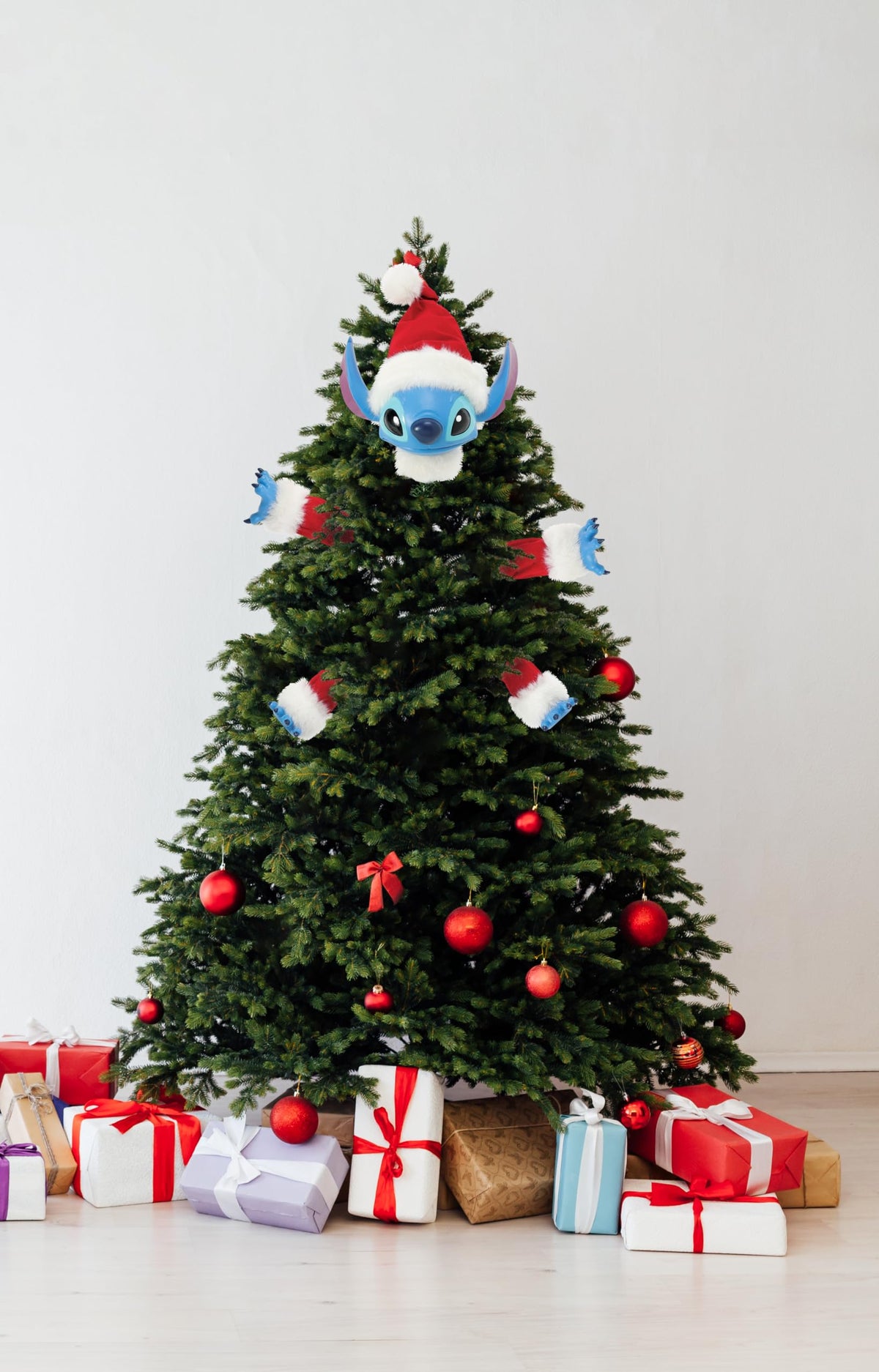 Disney Santa Stitch 12 Inch Tree Topper by Department 56 - Head, Arms & Legs