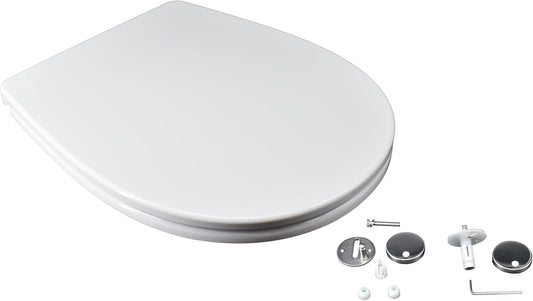 King Seat Slow Close Toilet Seat in White - Premium Italian Comfort