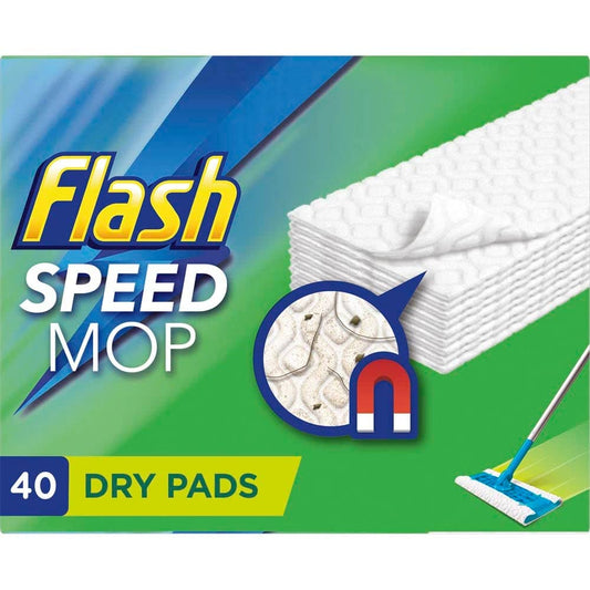 Flash Speedmop Dry Refill Pads 40 Count - Floor Cleaning Dry Mop Refills