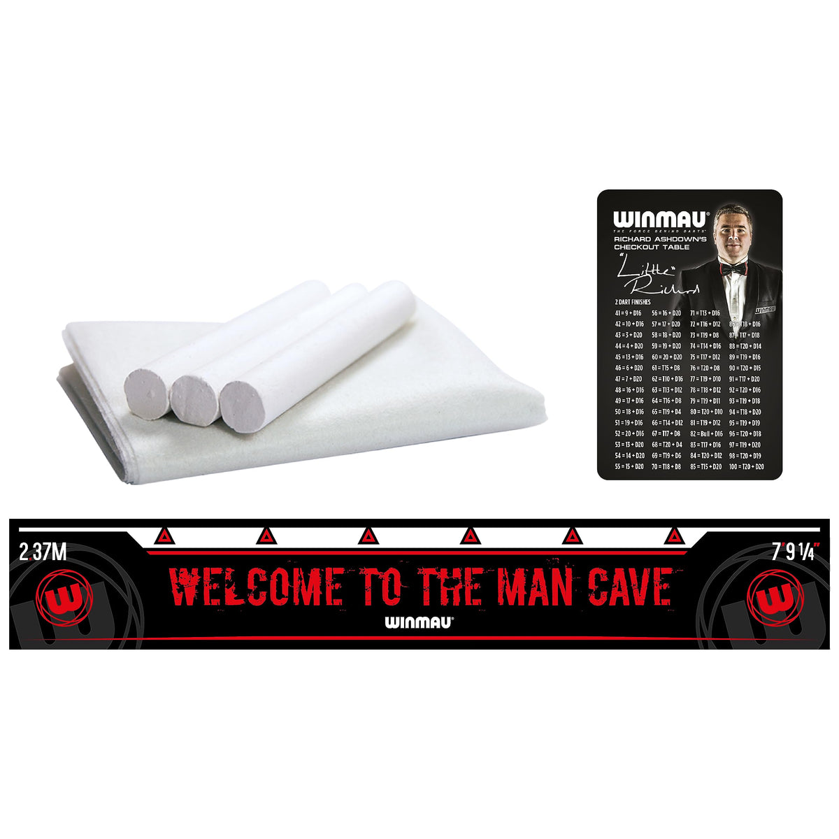 WINMAU Man Cave Complete Dart Set with Pro SFB Dartboard