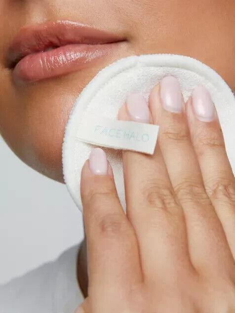 Face Halo Washable Bamboo Makeup Remover Pads & Wash Bag, 8 Reusable Face Pads