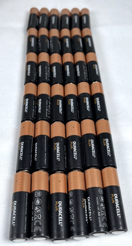 40 x Loose Duracell Plus AA Alkaline Batteries - Extra Life Power Boost - Repackaged