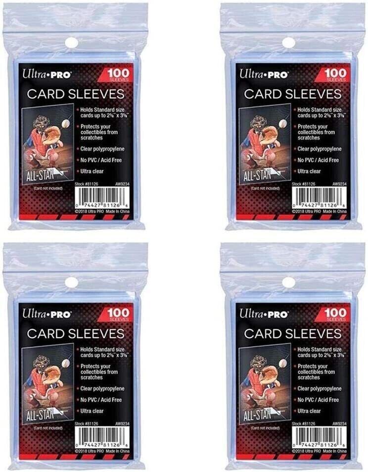Ultra Pro 100 Soft Sleeves/Penny Sleeve for Baseball Cards & Other Sports Cards