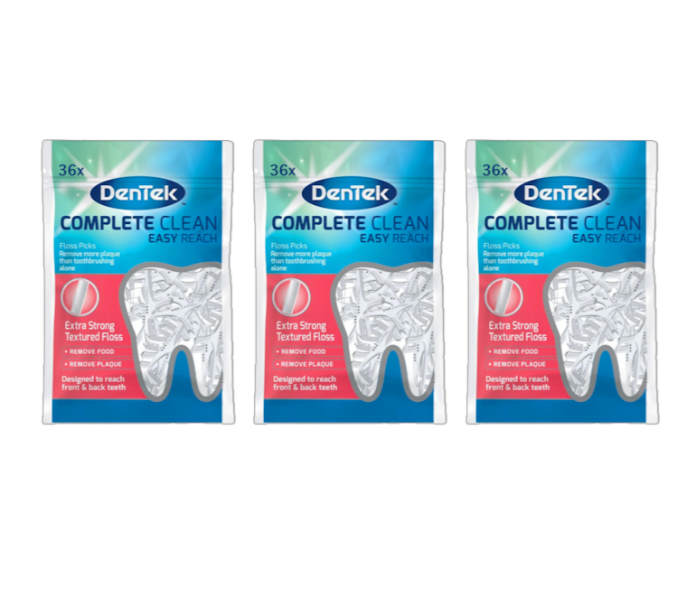DenTek Complete Clean Floss Picks, Easy Reach Dental Floss (108 count)