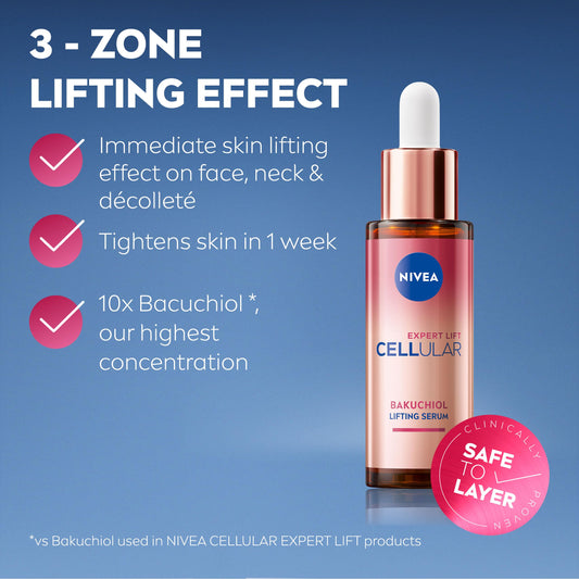 NIVEA Cellular Expert Bakuchiol Lifting Serum / Face Serum with Bakuchiol for Face & Neck