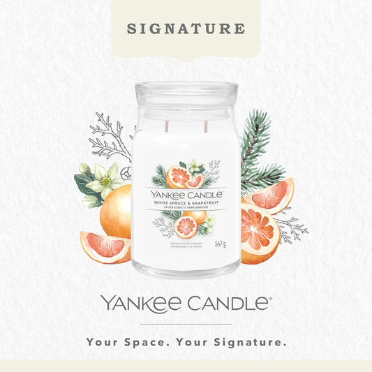 Yankee Candle Signature Large Scented Jar Candle - White Spruce & Grapefruit