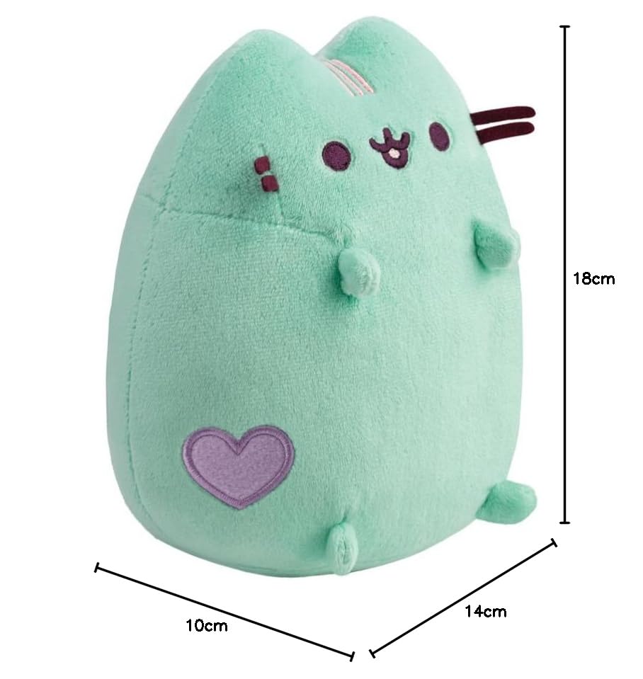 Aurora Mint Pastel Pusheen 7in Soft Toy - Green Plush
