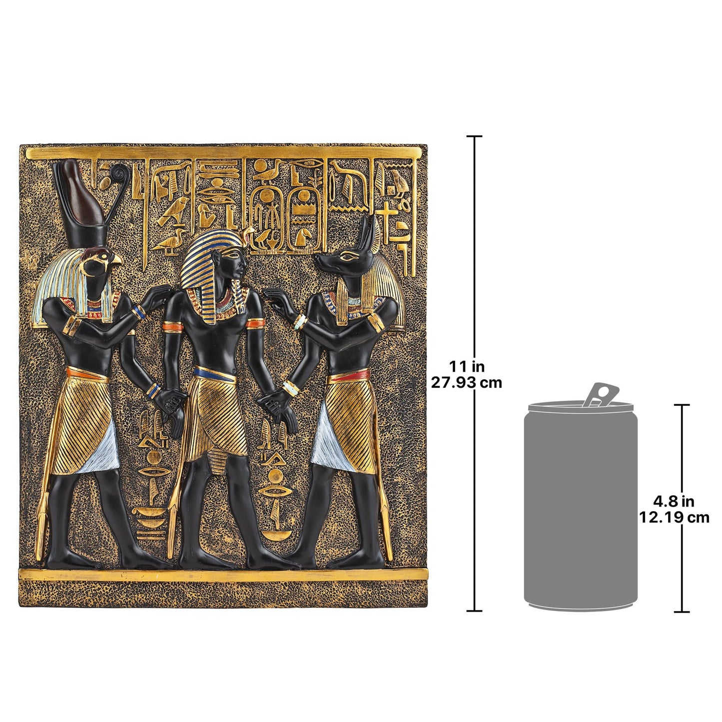 Design Toscano Rameses I Between Horus Anubis Wall Frieze 11 Inch