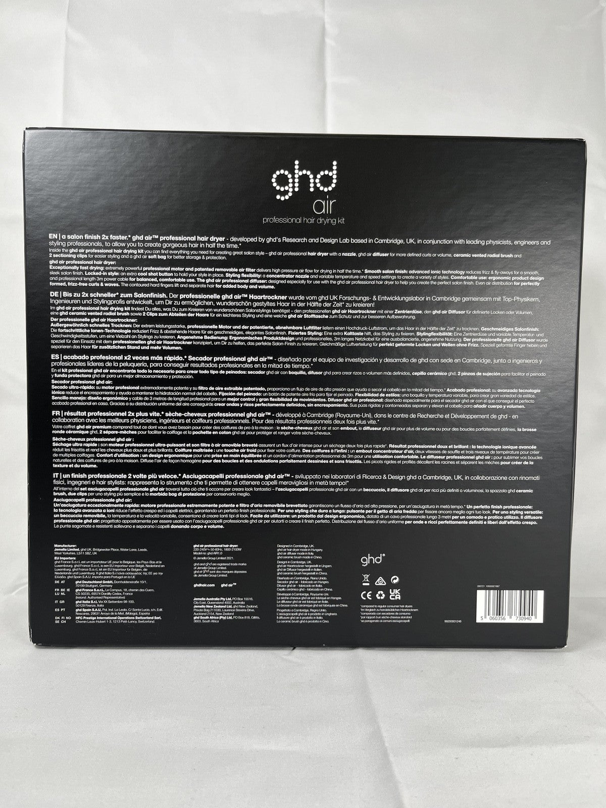 ghd Air Professional Ionic Hair Dryer 2100W Kit with Diffuser & Brush