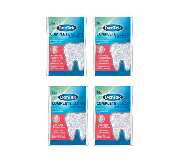 DenTek Complete Clean Floss Picks, Easy Reach Dental Floss (144 count)