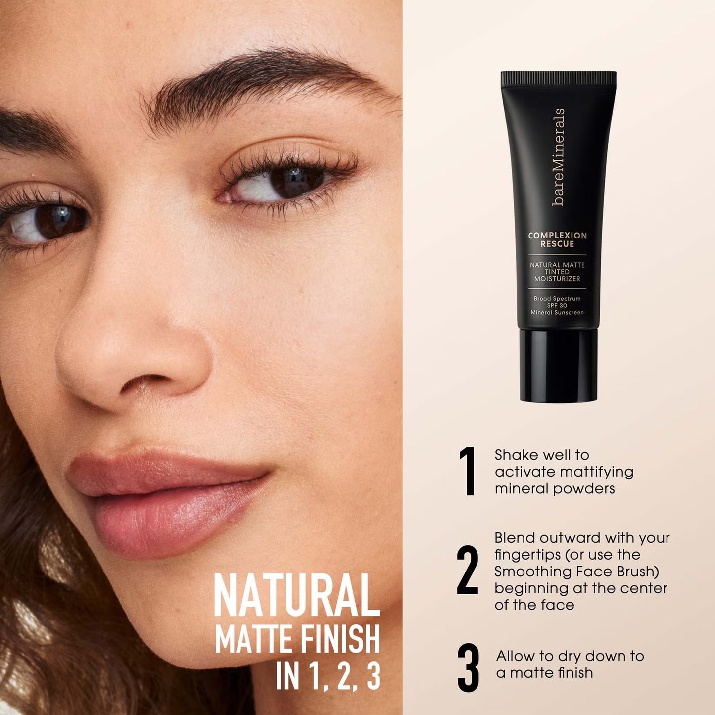bareMinerals Complexion Rescue Natural Matte Tinted Mineral Moisturiser SPF30, 35ml