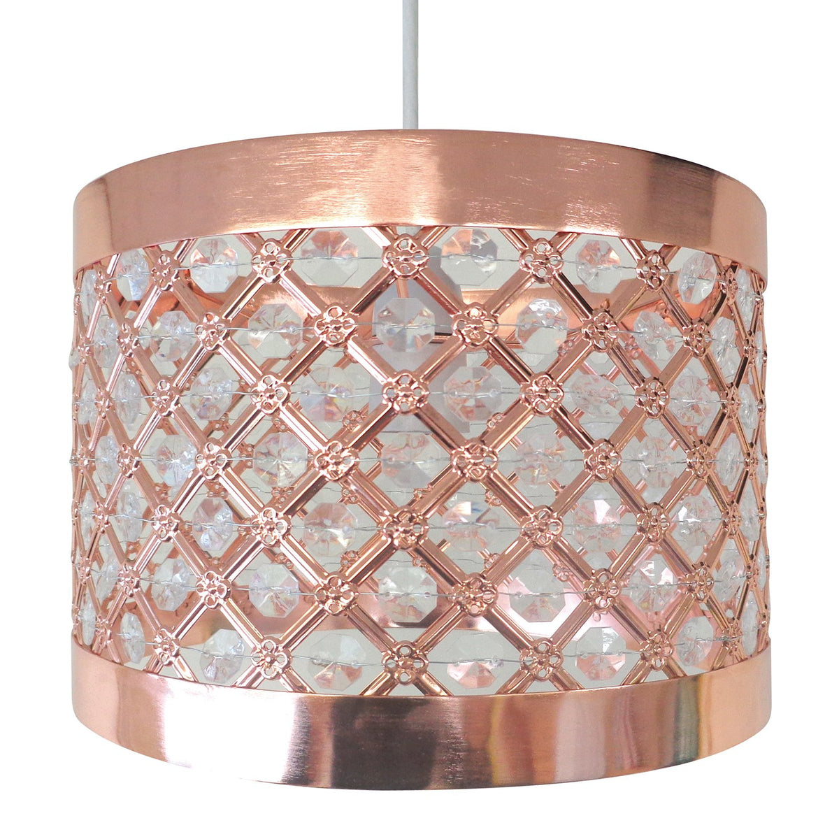 Moda Sparkly Ceiling Pendant Light Shade Fitting - Metal Copper Design