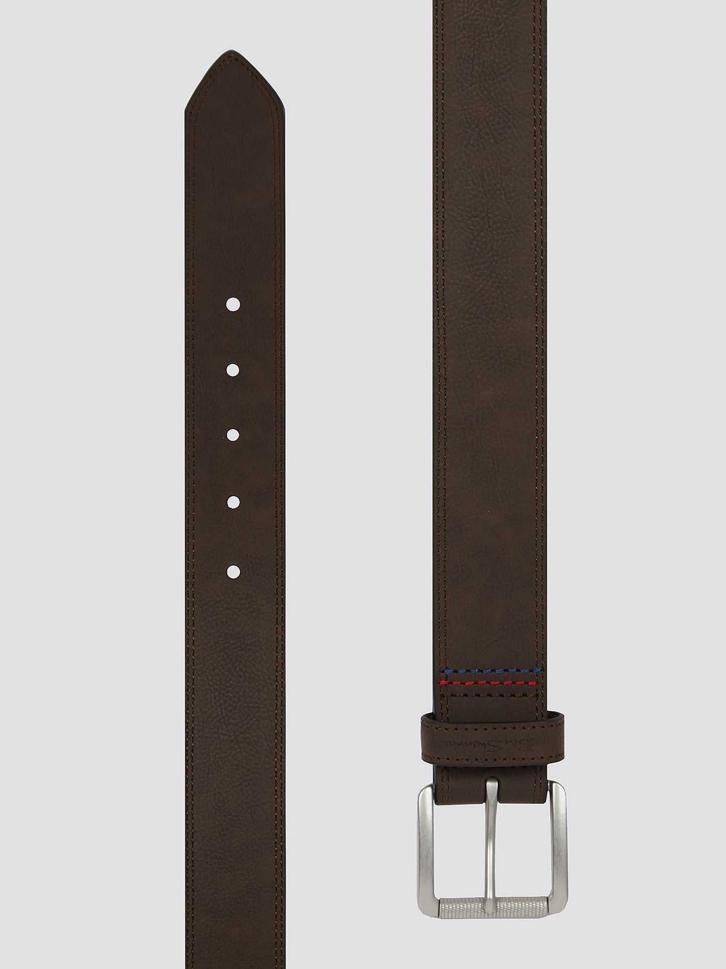 Ben Sherman Black Williams Leather Belt with Metal Buckle (M)